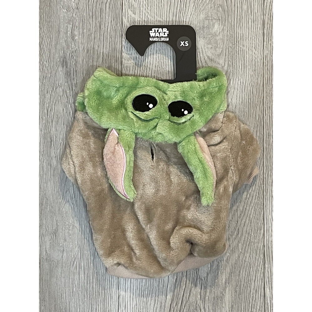 NEW Disney Halloween Fluffy Pet Dog Costume - The Mandalorian - Grogu - Size XS